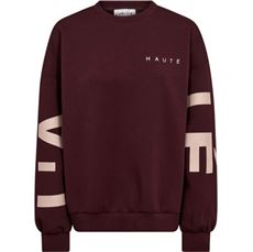 HAUTE L`AMITIÉ SWEATSHIRT, MAXI SPLIT SWEAT, WINE